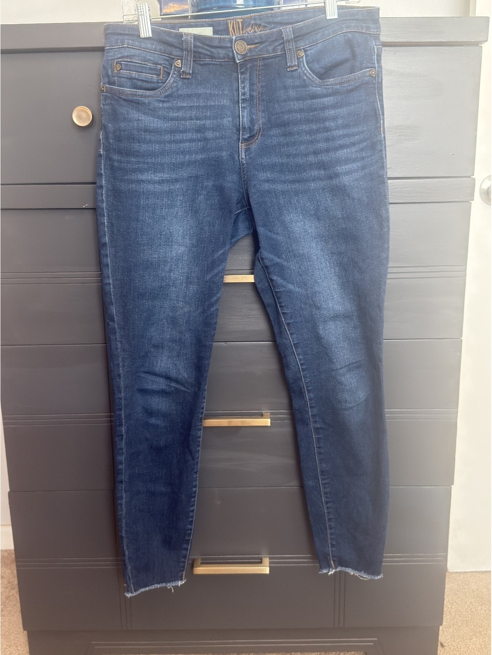 Kut from the Kloth Carlo Ankle Skinny Jeans - Dark Blue